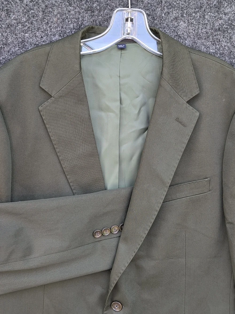 J Crew Ludlow Jacket Mens 42R Green Japanese Cotton Chino Sports Coat Blazer